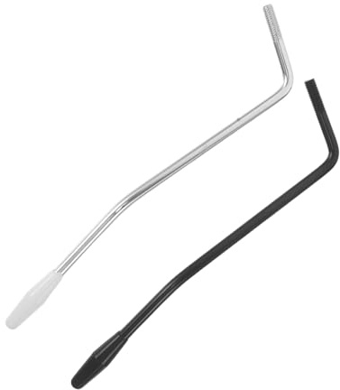 Toyvian 2 Pezzi Leva Tremolo per Chitarra Elettrica Barra Punta Montaggio Facile Adatta per Ponte Singolo Opzioni Argento e Nero Controllo Preciso