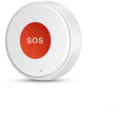 WIFI SOS Alarmknopf mit wiederaufladbarem Akku und IPX4 wasserdicht, Smart Home Schalter kompatibel mit Tuya Smart, für Alexa und für Goog Assistant für sofortige Benachrichtigungen und Sicherheit zu