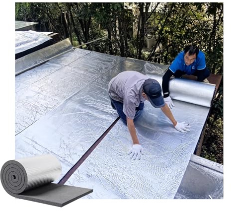 Selbstklebende Isoliermatte, 5–30 mm thermischer Akustikdämpfer, Mehrzweck-Hitzeschild und Schalldämpfungsmaterial for Auto, Wand, Rohr, Dach(1*10m/3.2*33ft,5MM(THK))