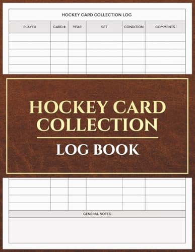 Hockey Card Collection Log Book for Card Collectors