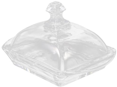 jojofuny Mantequillera de Vidrio con Tapa para Cocina y Restaurante, Recipiente Reutilizable para Mantequilla que Reduce Olores del Refrigerador, 1 Set Funcional