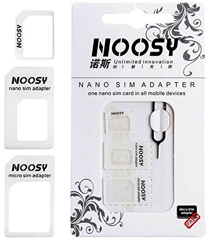 Adaptador 3 EN 1 NOOSY NANOSIM & MICROSIM A SIM Blanco