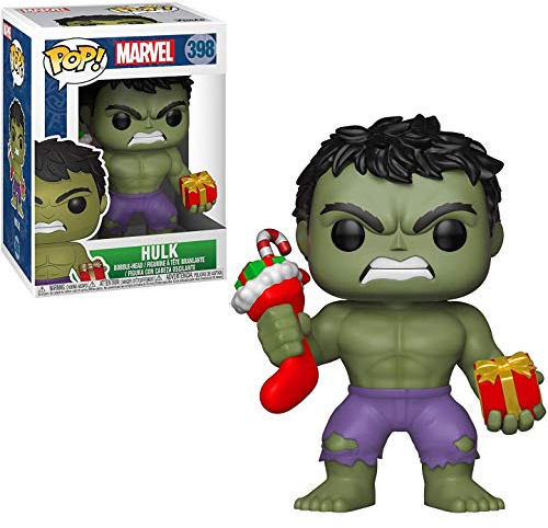 Funko Hulk: x POP! Marvel Holiday Vinyl Figure & 1 PET Plastic Graphical Protector Bundle [#398 / 33984 - B]