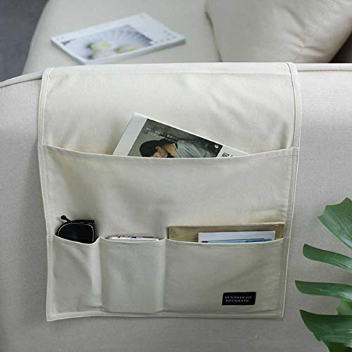 Bolsa de almacenamiento lateral del reposabrazos del sofá, reposabrazos del sofá que ahorra espacio, sólido, grande, control remoto para TV, artículos diversos, organizador, bolsa de almacenamiento