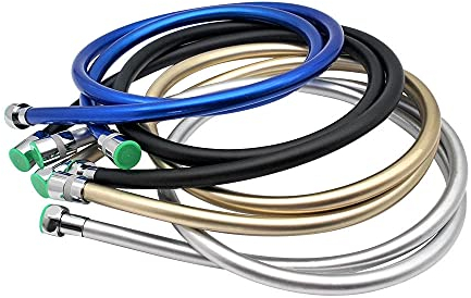 Tappeti Design Weich-PVC-Duschschlauch Weiche Dusche 1,5 m 2 m Flexibler Badeschlauch Wasserleitung Bunte Badezimmer-Handbrause Gemeinsamer Sanitärschlauch-Blau-1,5 m