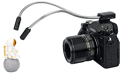 JJC Macro Arm Light Lumière de Bras Macro LED Lumière pour Appareils Photo Numériques Insectes Plantes Bijoux Macro Photographie - Hot Shoe Monté - Deux Têtes LED - CRI 95+ 5600K