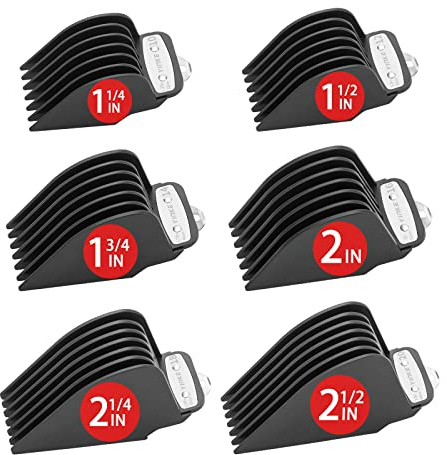 Yinke Peines Guía para Wahl Cortapelos,Accesorios de Barberos y Afeitadoras,Seis longitudes de corte32mm 38mm 44mm 51mm 57mm e 64 mm(6PCS,Black)