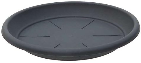 Decorspace - Plato para maceta redondo para plantas y flores (35 cm), color antracita
