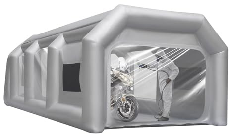 kangten Cabine de peinture tente gonflable cabine de pulvérisation tente portable peinture spray bateau voiture extérieure mobile gonflable (sans sèche-cheveux) 4 x 2,5 x 2,2 m