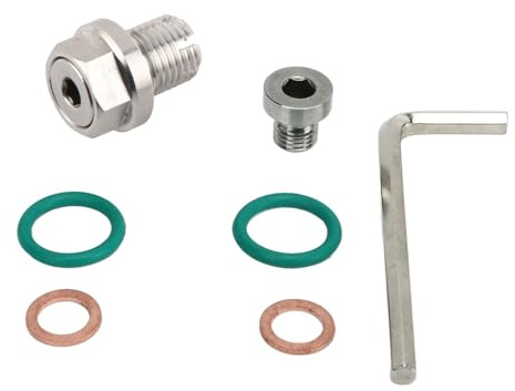 Jadeshay Bouchon de Vidange d'huile Surdimensionné, kit de Réparation de Filetage de Carter d'huile Autotaraudeur en acier inoxydable avec joint torique et clé (M 14,1-1,5 x 15 mm)