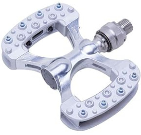 MKS Gamma Ezy Superior Silver Aluminum Pedals for Touring, Off-Road Bikes