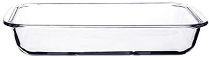 LUCBEI Baking Dish Clear Glass Baking Dish Oven Safe Casserole Baking Dishes, Cooking Oblong Casserole Dish Rectangular Baking Pan Glass Bakeware,1 Piece Lasagna Pans (Size : 1L)