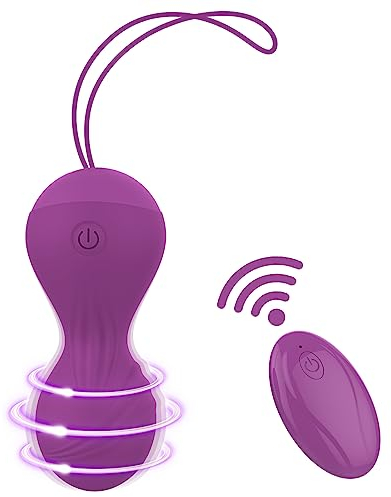 Qoosea Liebeskugeln Bullet Vibratoren Sex Vibrationseier mit 10 Einstellbaren Vibrationsmodi, Beckenbodentrainer Erotik Sexspielzeug Liebeskugeln Vibratoren Wasserfester USB für Frauen (Lila)