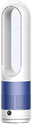 ventilador sin aspas de torre oscilante, enfriador de aire de iones negativos, control remoto, con función de temporizador de sueño, adecuado para el hogar, la oficina, el dormitorio / azul The New