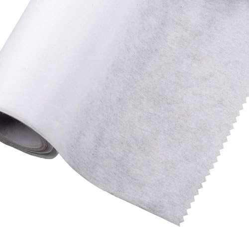 Bügelvlies zum Aufbügeln, mittelschwer, 75 cm breit, 1 Meter, Weiß (nicht gewebt)