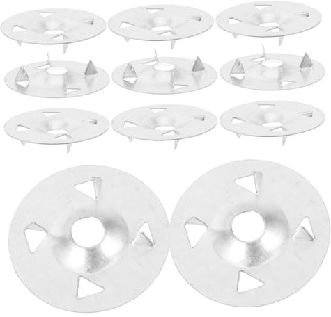 UKCOCO 100 Arandelas Metálicas de Hierro para Tableros Aislantes de Espuma, Fijación Resistente y Fácil Instalación, Uso Interior y Exterior