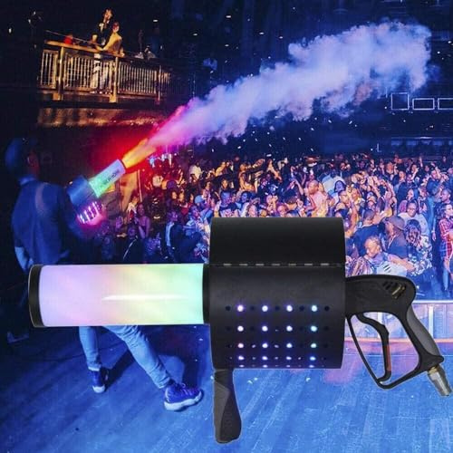 Machine à brouillard portative, canon à CO2, machine à confettis, 7 couleurs, pistolet à confettis LED, machine à jet de CO2 portable, effets DJ, brumisateur, pistolet à fumée for Halloween, scène, di