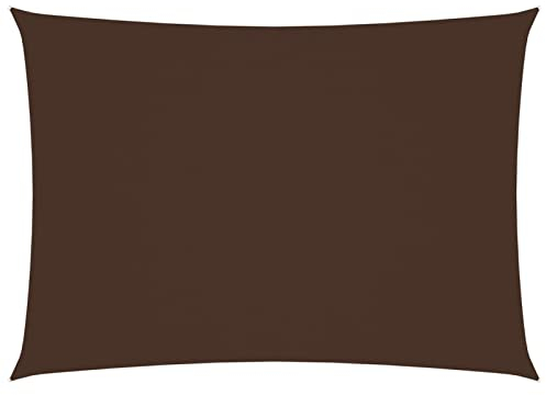 Bulliing Sonnensegel Oxford-Gewebe Sonnensegel Terasse Markise Sonnenschirm Terrasse Rechteckig 3x4 m Braun