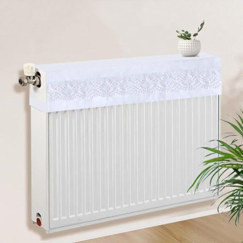 Copertura antipolvere per termosifone, lavabile e traspirante, copertura decorativa per termosifoni, copertura antipolvere in pizzo per termosifoni domestici, 100 cm