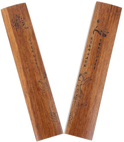 HAPINARY 2stücke Holz Briefbeschwerer Für Kalligrafie-Praxis Rechteckiger Briefbeschwerer Aus Holz Chinesischer Für Schreib Und Malarbeiten