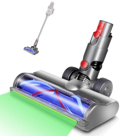 LED Headlamp Brush Compatible with Dyson V12 Detect Slim Carpet Brush and Hard Floor Head Attachments Accessories for Vacuum Cleaners for Deep Cleaning,Direct Drive Cleaner Heads Replacement.
