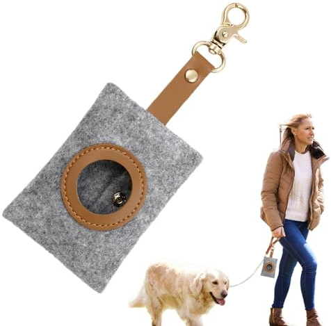 Spender für Tierkotbeutel - Spender für Hundekotbeutel aus Filz, Halter für Hundekotbeutel aus Filz | Kotbeutelspender für escr