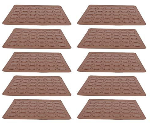 10 St Makaron Silikon Bakmattor, 30 Hål Silikon Mögelplåt Mat Makron Kakor Konditorivaror Diy Bakvarig Dekoreringsverktyg, Macaron Bakmatta återanvändbar