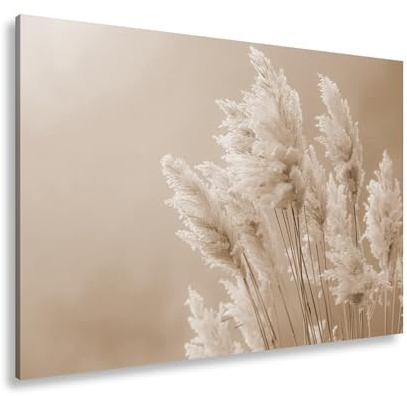 deyoli Leinwandbild Zartes Pampasgras – flüsternd im Hauch der Stille. Format: 100x70cm Effekt:Sepia XXL Kunstdruck Bild auf Keilrahmen/Wandbild/Wohnzimmer Dekoration