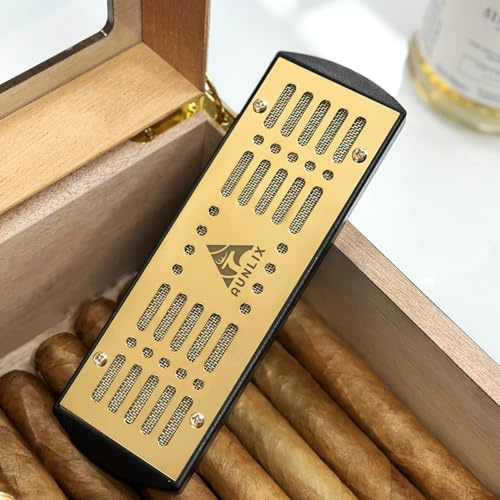 Humidor Zigarren Befeuchter für Zigarren Humidor, Edelstahl Zigarren Befeuchter 70% RH behalten, Luftbefeuchter für Zigarren Humidor, euchtigkeit für 1-50 Zigarren Kubanische,ZigarrenZubehör