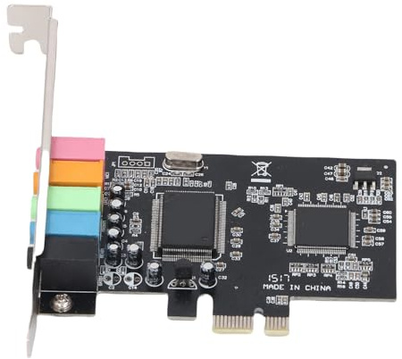 Bewinner Carte Son Surround Interne 5.1, Transformez Votre PC en Un Système de Divertissement Cinématographique en Offrant Un Son Surround Stéréo 3D 5.1, Adaptateur PCI Express Stéréo