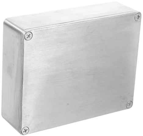 Aluminiumbox für Gitarreneffekte als Effektpedalgehäuse, Silber | Aluminium, Stabile Klangqualität, für Liveauftritte und Zuhause, Schlichtes Design