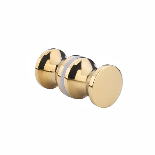 SagaSave Poignée de porte ronde dos à dos, poignée de porte de douche pour cabine de douche, bouton de porte de rechange pour écran de douche, doré