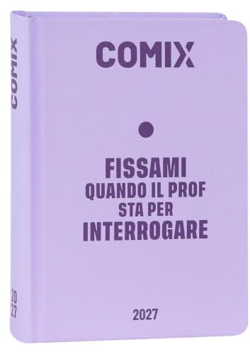 COMIX - Dagbok 2027 16 månader, dagbok för mellanstadiet och gymnasiet, med hårt fodral, 576 sidor med grafik och serier, perfekt för pojkar och flickor, 13 x 17,8 cm