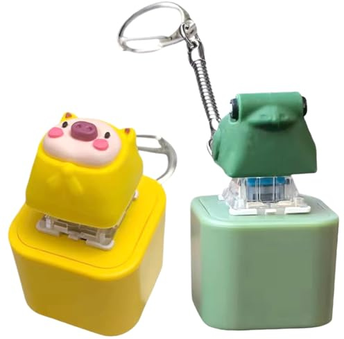 Xdyyjrasa Porte-clés Grenouille coassant, Jouet Anti-Stress sonore et Lumineux Rechargeable, 2 pièces