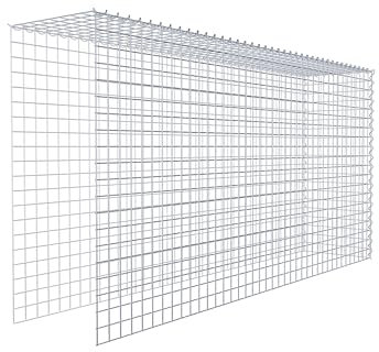 GABIONA Cestino di Pietra Gabbione Maglie rettangolari, 5 x 5 cm, profondità 40 cm, Cestino per la Coltivazione di Tipo 4, Chiusura a Spirale, con zincatura galvanica