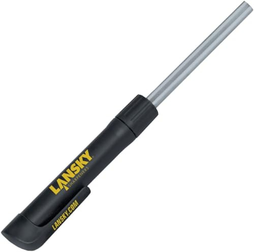 Lansky Aiguiseur de couteaux rétractable diamanté : tige d'affûtage diamant compacte (grain 600) - DROD1