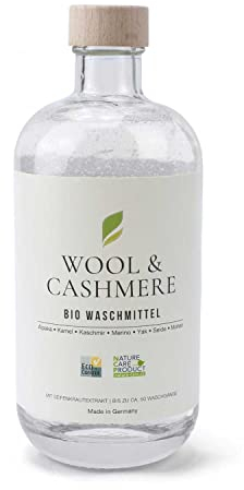 PASCUALI Bio Wollwaschmittel 500 ml - VEGAN - Bis zu 50 Waschgänge - Wool & Cashmere Konzentrat - Feinwaschmittel für Hand- und Maschinenwäsche - Flüssigwaschmittel für empfindliche Wäsche