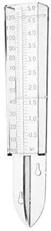 Rain Gauge Ground Rain Water Meter Rain Measuring Cup Plastic with Double Scale for Garden Lawn Outdoor Transparent