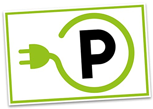 Cartello di avvertimento, 20 x 30 cm, in alluminio, per recinzioni, porte, pali in alluminio, resistente agli agenti atmosferici, durevole (stazione di ricarica elettrica 07 orizzontale)