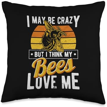 Life Is Better With Bees Beekeeping Beekeeper Throw Pillow
