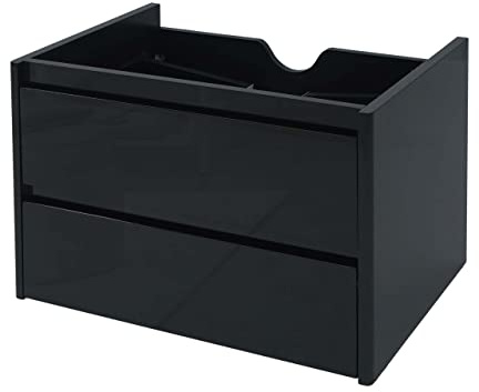 Mendler Waschbeckenunterschrank HWC-B19, Hochglanz, 50x60cm - schwarz | Waschtischunterschrank, Waschtisch, Badezimmer, Soft-Close