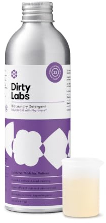 Dirty Labs Murasaki-doft, flytande biologiskt enzymtvättmedel, 32 tvättlaster, högkoncentrerad, hög effektivitet och standardtvätt, giftfri, biologiskt nedbrytbar, fläck- och luktborttagning