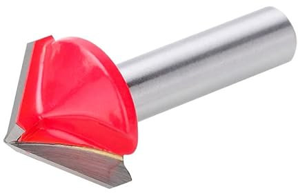 KAYRAM Fraise à défoncer à bois 8 mm tige en forme de V foret de gravure 3D 90 degrés carbure fin fraise diamètre 22 32 mm fraise à bois (taille : 8 x 32 mm 90D)