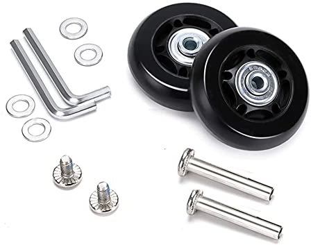 Spamietz 60 Mm X 18 Mm ErsatzräDer für GepäCk, Koffer, Gummi-Lenkrollen, Lager-ReparatursäTze, 1 Satz mit 2 StüCk