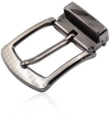 KQNM Herren Edelstahl Gürtelschnalle - Rechteckige Single Prong Gürtelschnalle Für Männer Gürtel