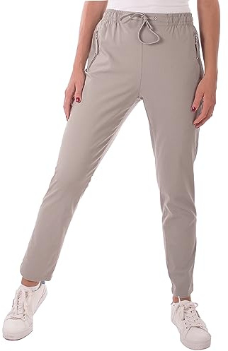 stylx Damen Chinohose Schlupfhose Damen Stretch Hose leichte Hose Gr.36-54 mit elastischem Bund, mit Kordelzug,