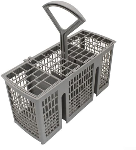 Panier à couverts amovible gris pour lave-vaisselle 6 compartiments compatible avec différentes marques et modèles