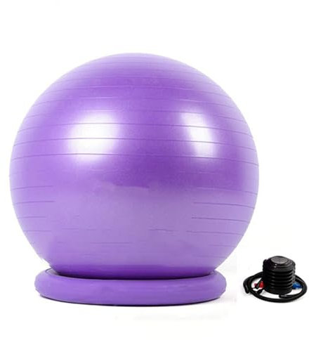 Chaise Ballon Tabouret de Ballon d'exercice Ergonomique avec Base, Chaise de Boule de Yoga de Stabilité pour Adultes Enfants Grossesse Grosses Personnes, Siège de Boule D'équilibre Confort (Color : P
