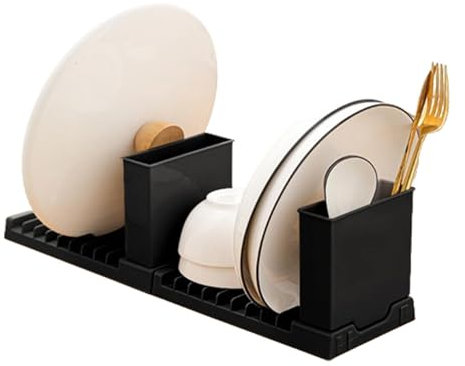 Escurreplatos plegable, organizador de cocina, escurridor de platos, soporte multifuncional para platos, palillos, cucharas, accesorios de cocina