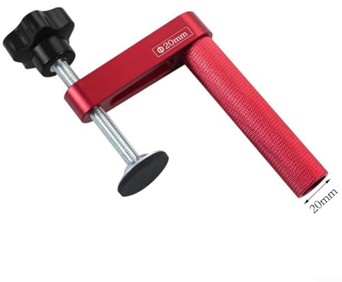 Homefurnishmall Halteklemmen-Set, verstellbare Aluminium-Holzbearbeitungs-Klemmen (20 mm, rot)